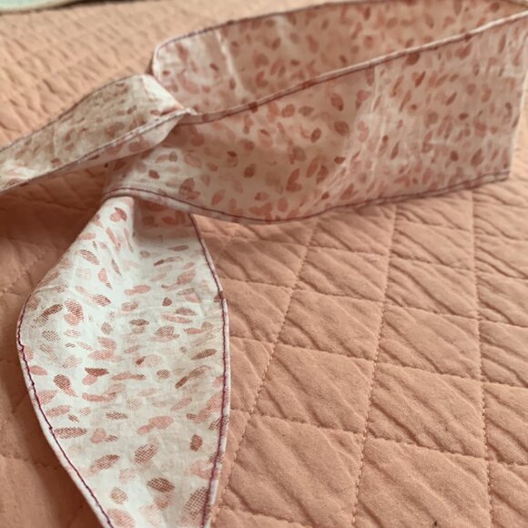 NEW - Handcrafted - Knot-back headband - offwhite + pink dots OZ DOUBLE - Picture 3 of 6